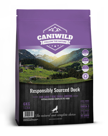Caniwild Responsibly Sourced™ Duck Adult Small 2kg, hipoalergiczna z kaczką jakości Human-Grade