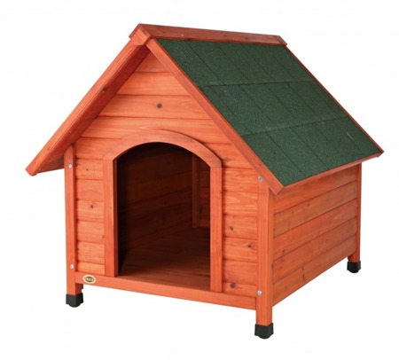 Drewniana buda dla psa na nóżkach z dwuspadowym dachem - rozmiar XL