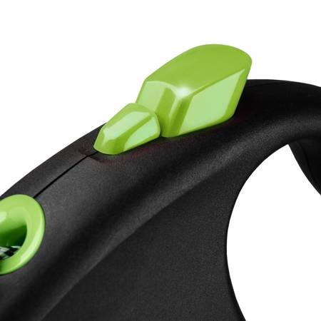 Flexi Black Design Smycz automatyczna Linka Medium 5m czarno-zielona
