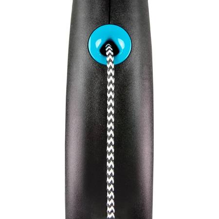 Flexi Black Design Smycz automatyczna Linka Small 5m czarno-niebieska