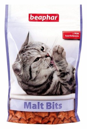 Odkłaczający przysmak z przeciwko pilobezoarom dla kotów Malt Bits 150g