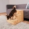 Schody dla psa, Drewniany podest ze schowkami w schodkach - 40x38x45 cm - do 50 kg